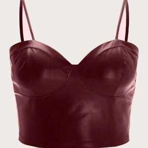 Wine Red Crop top NWOT